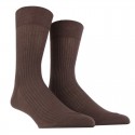 MI-CHAUSSETTE PUR FIL D'ECOSSE A CÔTES