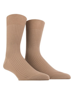 MI-CHAUSSETTE PUR FIL D'ECOSSE A CÔTES 2