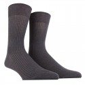 MI-CHAUSSETTE PUR FIL D'ECOSSE A CÔTES