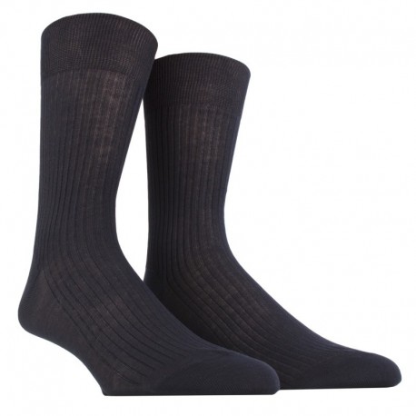 MI-CHAUSSETTE PUR FIL D'ECOSSE A CÔTES
