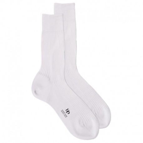 MI-CHAUSSETTE PUR FIL D'ECOSSE A CÔTES