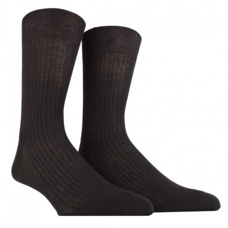 MI-CHAUSSETTE PUR FIL D'ECOSSE A CÔTES