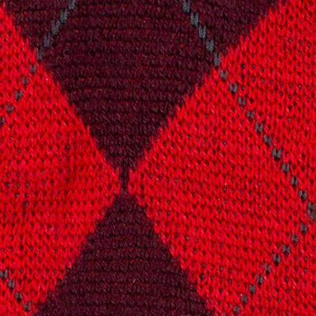 MID-SOCKS, REINFORCED WOOL, DIAMOND PATTERN