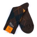 MI-CHAUSSETTES, LAINE RENFORCÉE, CARREAU ÉCOSSAIS