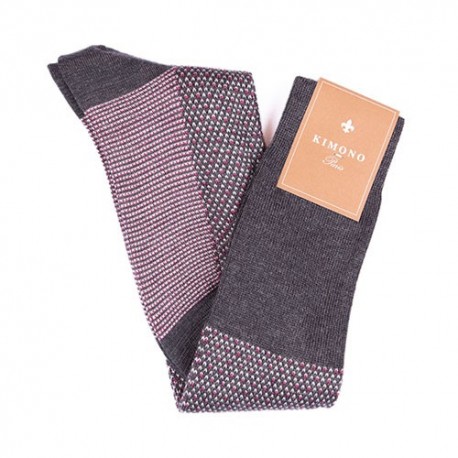 KIMONO GRIS ROSE