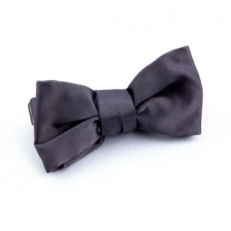 Nœud Papillon satin de soie gris