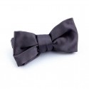 Nœud Papillon satin de soie gris