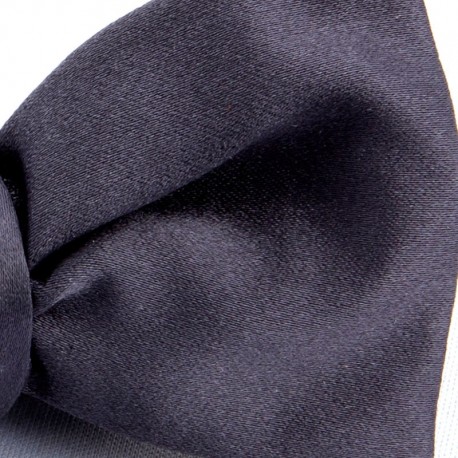 Nœud Papillon satin de soie gris