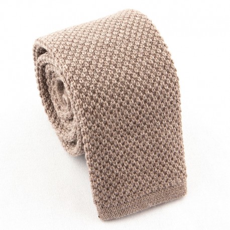 Cravate en tricot laine BOULEAU