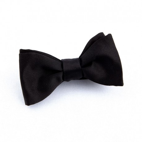 Nœud Papillon satin de soie gris