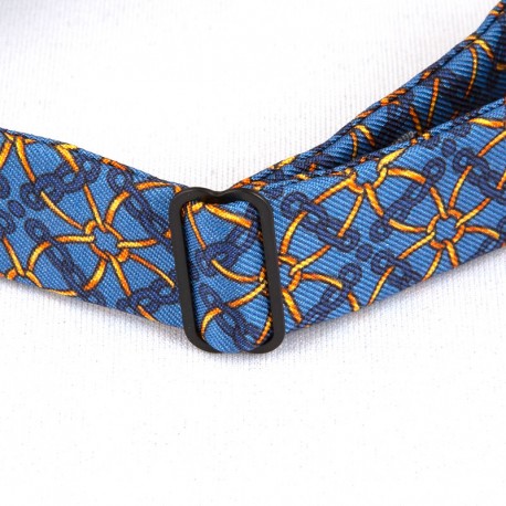 CHAINE BLEU FLEUR DORÉ