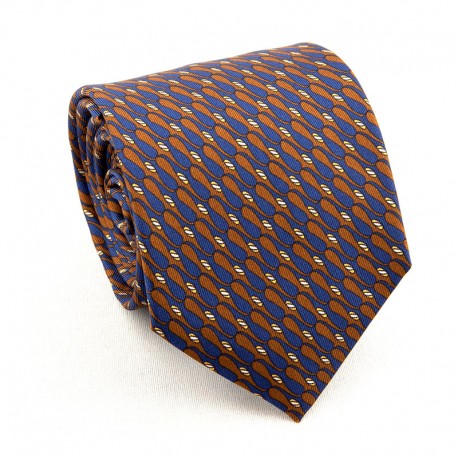 MOTIF BRUN ET MARINE