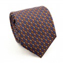 MOTIF BRUN ET MARINE
