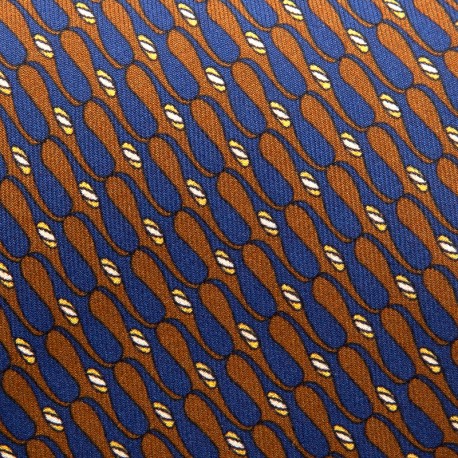MOTIF BRUN ET MARINE