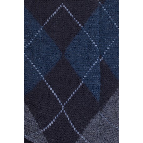 MID-SOCKS, REINFORCED WOOL, DIAMOND PATTERN