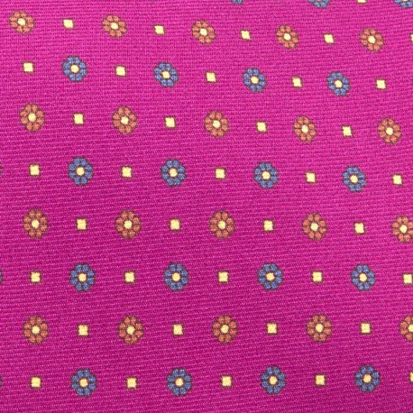 FUCHSIA, FLEURS ORANGE/CIEL