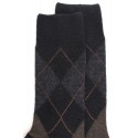 MID-SOCKS, REINFORCED WOOL, DIAMOND PATTERN