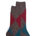 MI-CHAUSSETTES, LAINE RENFORCÉE, CARREAU ÉCOSSAIS