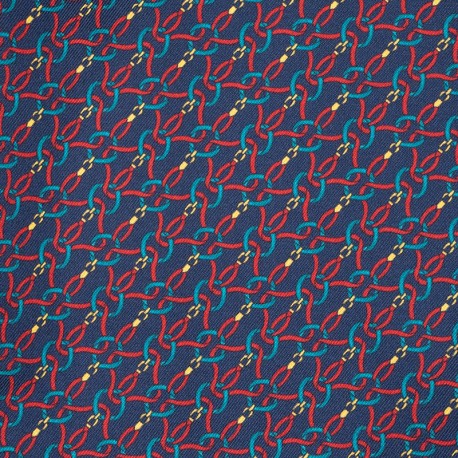 MARINE, RUBANS TURQUOISE/ROUGE
