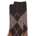 MID-SOCKS, REINFORCED WOOL, DIAMOND PATTERN