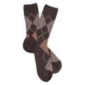 MID-SOCKS, REINFORCED WOOL, DIAMOND PATTERN
