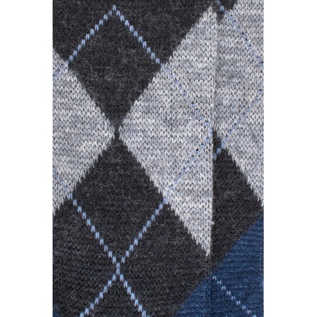 MID-SOCKS, REINFORCED WOOL, DIAMOND PATTERN