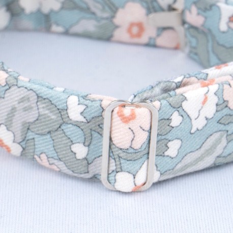 FLEURS BLANCHES, FLANELLE FINE, FOND CIEL